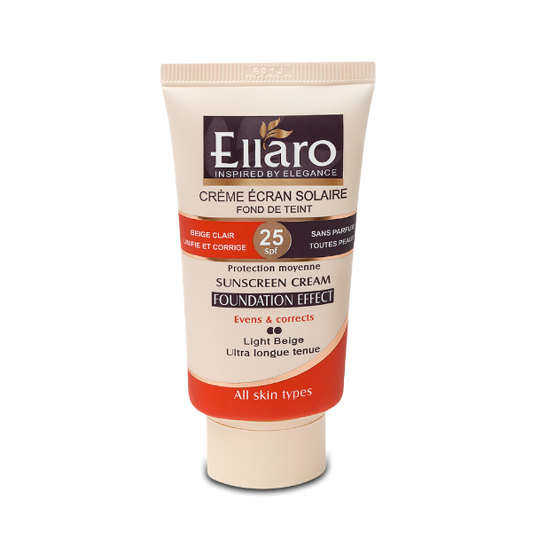 کرم ضد آفتاب الارو SPF25 مناسب انواع پوست ۴۰ میلی ‎لیتر - Ellaro Sunscreen Cream SPF 25 For Normal And Dry Skins 40 ml