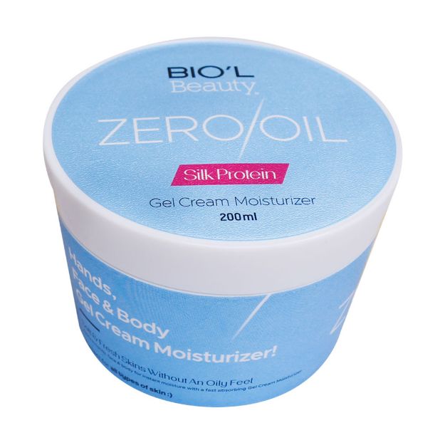 کرم ژل مرطوب کننده Zero Oil بیول حاوی پروتئین ابریشم 200 میلی لیتر - Biol Zero Oil Silk Protein Gel Cream Moisturizer 200ml