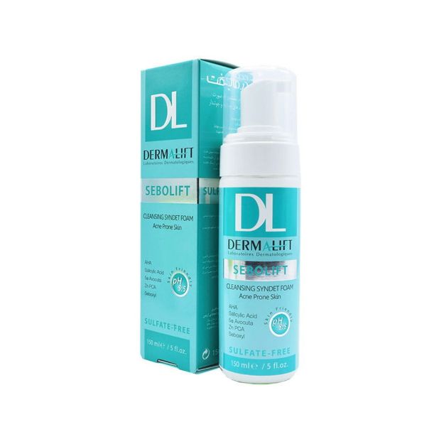 فوم شستشوی صورت سبولیفت درمالیفت ۱۵۰ میلی لیتر - Dermalift Sebolift Cleansing Syndet Foam 150 ml