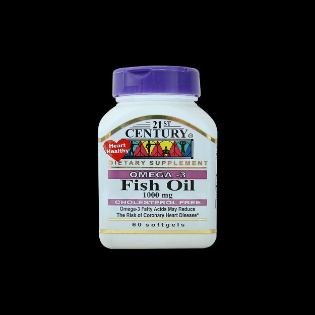 کپسول ژلاتینی امگا 3 21 سنتری 1000 میلی گرم 60 عدد - 21st Century Fish Oil Omega-3 1000 mg 60 Softgels