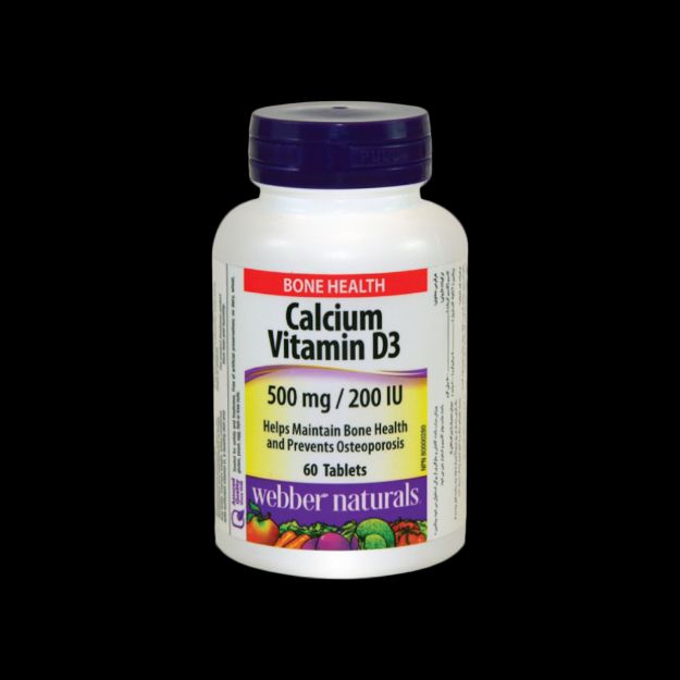 قرص کلسیم و ویتامین D3 وبر نچرالز ۶۰ عدد - Webber Naturals Calcium + D3 60 Tabs