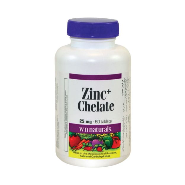 قرص روی پلاس وبر نچرالز ۶۰ عددی - Webber Naturals Zinc + Chelate (25mg) 60 Tap