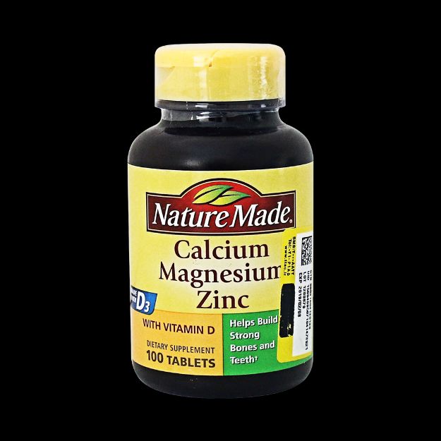 قرص کلسیم منیزیم روی + ویتامین D نیچرمید ۱۰۰ عدد - Nature Made Calcium Magnesium Zinc + Vitamin D 100 Tabs