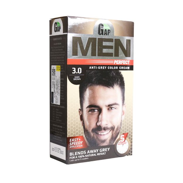 کیت رنگ موی مردانه گپ مدل من پرفکت 50 میلی لیتر - Gap Men perfect Anti-Grey color cream 50 ml