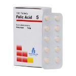 قرص فولیک اسید 5 میلی گرم ایران دارو 100 عدد - Iran Daru Folic Acid 5 mg 100 Tablets