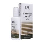 کرم ضد آفتاب پمپی بی رنگ SPF50 ژوت مناسب انواع پوست 100 میلی لیتر - Jute Sunscreen Cream For All Skin With Spf50