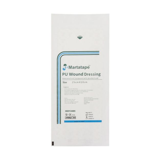 پانسمان ضد آب شفاف مارتا تیپ سایز 25 در 10 سانتی متر - Martatape Pu Wound Dressing