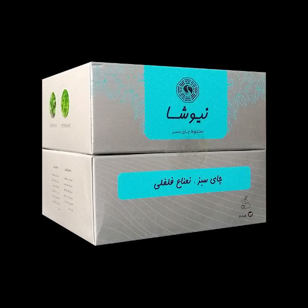 دمنوش مثلثی چای سبز و نعناع فلفلی نیوشا ۱۲ عددی - Newsha Peppermint and Green Tea 12 Teabag