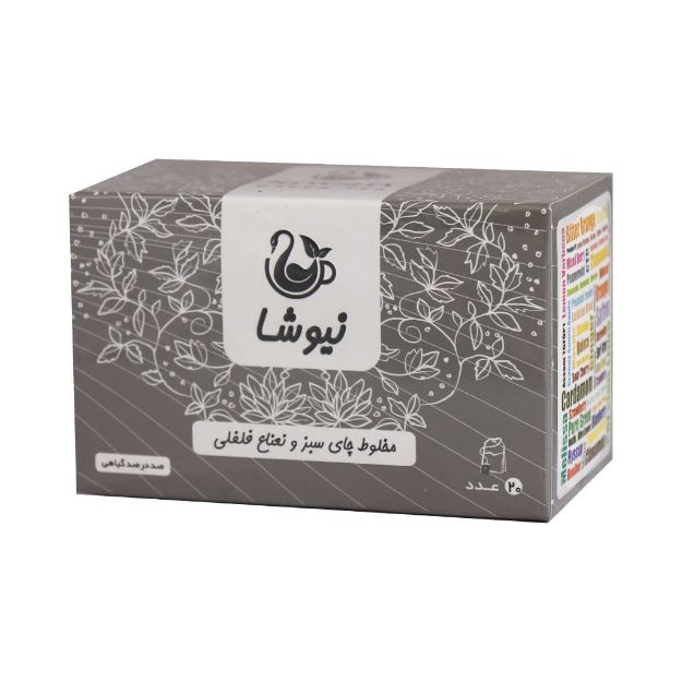 مخلوط چای سبز و نعناع فلفلی نیوشا ۲۰ عددی - Newsha Peppermint and Green Tea 20 Teabag