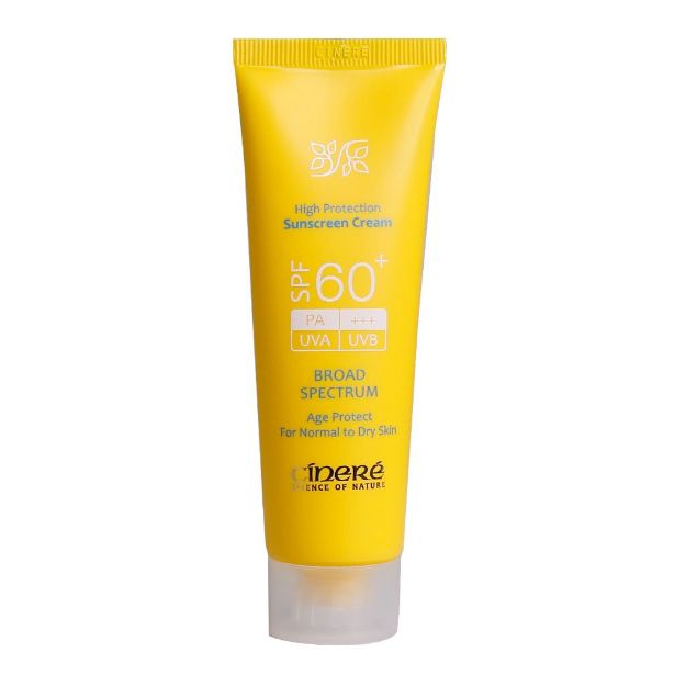 کرم ضد آفتاب SPF60+ بدون رنگ سینره مناسب پوست های معمولی تا خشک 50 میلی لیتر - Cinere Sun Screen Cream SPF60+ For Normal to Dry Skin