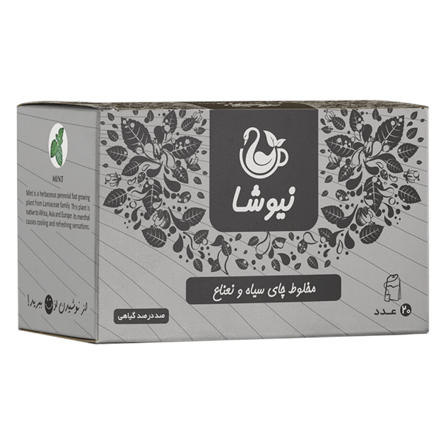 مخلوط چای سیاه و نعناع نیوشا ۲۰ عددی - Newsha Mint and Black Tea 20 Teabag