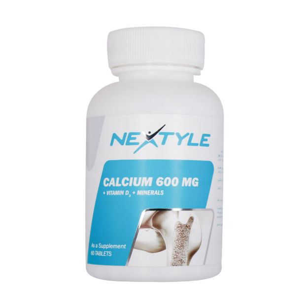 قرص کلسیم 600 میلی گرم نکستایل 60 عدد - Nextyle Calcium 600 mg 60 Tablets