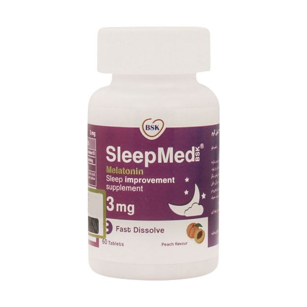 قرص اسلیپمد 3 میلی گرم بی اس کی 60 عدد - BSK Sleep Med 3 Mg 60 Tabs