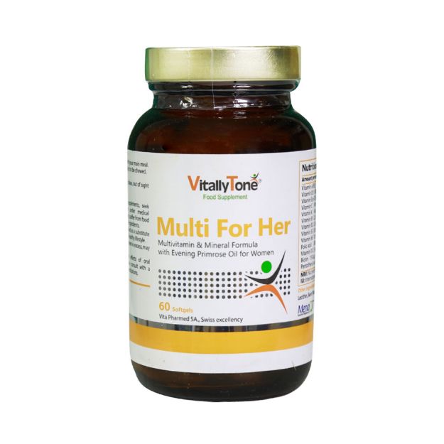 کپسول مولتی فور هر مخصوص خانم ها ویتالی تون 60 عدد - Vitally Tone Multi For Her 60 Caps