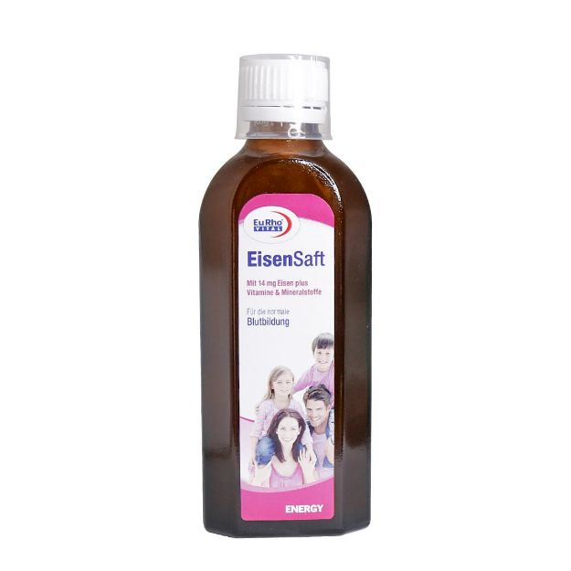 شربت آیزن سافت یوروویتال با طعم تافی 200 میلی لیتر - Euro Vital Eisensaft Syrup 200 ml