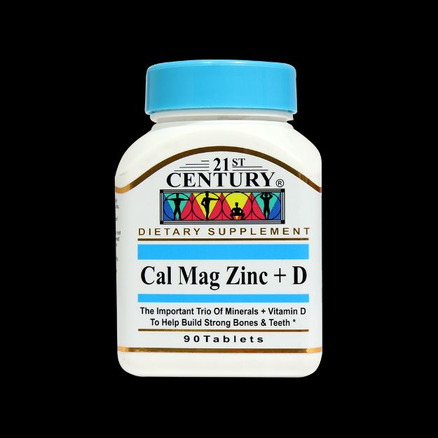 قرص کلسیم منیزیم روی + ویتامین دی ۲۱ سنتری ۹۰ عدد - 21st Century Cal Mag Zinc + D 90 Tabs