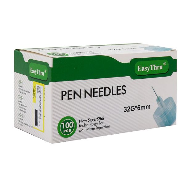 سرسوزن قلم انسولین 6 میلی متر ایزی ترو 100 عدد - Easy Thru 6 mm Pen Needles 100 Pcs