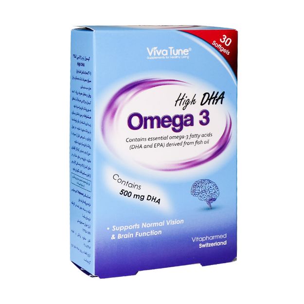 کپسول نرم ژلاتینی امگا 3 مدل High DHA ویواتیون 30 عدد - Viva Tune Omega 3 High DHA 30 Softgels