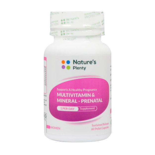 کپسول مولتی ویتامین و مینرال بارداری و شیردهی نیچرز پلنتی 60 عدد - Natures Plenty Prenatal Multivitamin And Mineral 60 Capsules