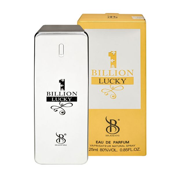 عطر جیبی مردانه برندینی مدل 1Billion Lucky حجم 25 میلی لیتر - Brandini Eau De Parfum 1 Billion Lucky Spray 25 ml