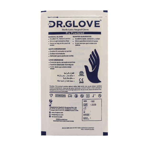 دستکش لاتکس پودری دکتر گلاو - Dr Glove Latex Pre Powered Gloves