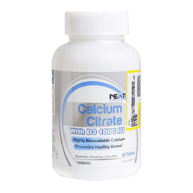 قرص کلسیم سیترات و D3 نکست ساپلمنت 60 عدد - Next Supplement Calcium Citrate with D3 1000 IU Tablets 60 Tabs