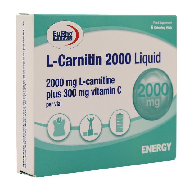 ویال ال کارنیتین 2000 میلی گرم یوروویتال 6 عدد - Eurhovital L Carnitin 2000 Liquid 6 Vials