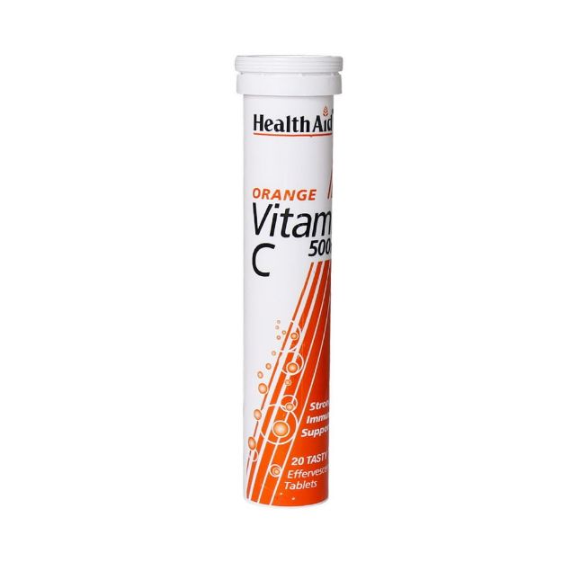 قرص جوشان ویتامین C 500 میلی گرم هلث اید 20 عدد - health aid vitamin C 500mg 20 Effervescent Tablets