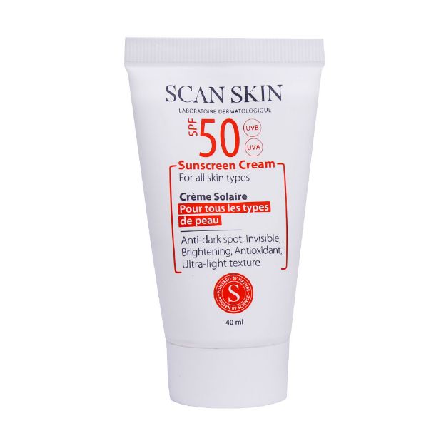 کرم ضد آفتاب ضد لک SPF50 اسکن اسکین 40 میلی لیتر - Scan Skin sunscreen SPF50 cream for All skin 40ml