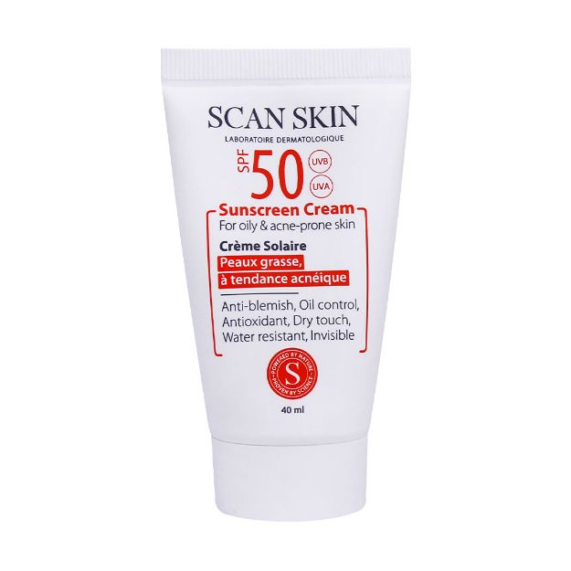 کرم ضد آفتاب پوست چرب و مستعد آکنه فاقد رنگ اسکن اسکین 40 میلی لیتر - Scan skin sunscreen cream for oil skin 40 ml