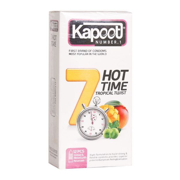 کاندوم تاخیری 7 کاره کاپوت - Kapoot 7 Hot Time Tropical Twist