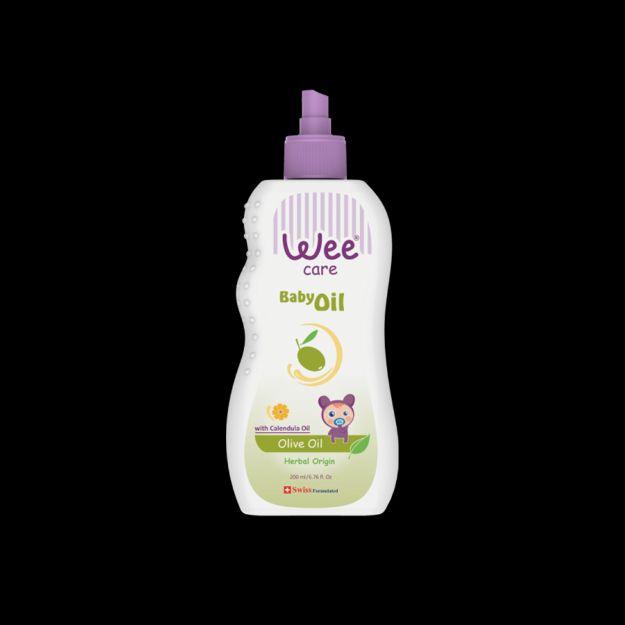 روغن بچه وی کر حاوی روغن زیتون مناسب پوست های خشک و حساس ۲۰۰ میلی لیتر - Wee Care Baby Oil With Olive Oil 200 ml