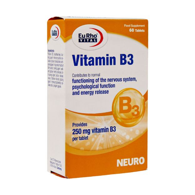 قرص ویتامین B3 250 میلی گرم یوروویتال 60 عدد - Eurhovital Vitamin B3 250 mg 60 Tablets