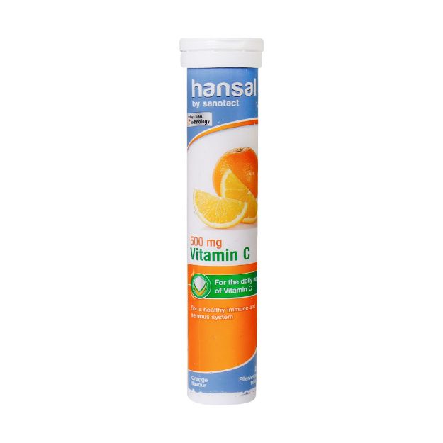 قرص جوشان ویتامین C 500 میلی گرم هانسال 20 عدد - Hansal Vitamin C 500 mg 20 Effervescent Tabs