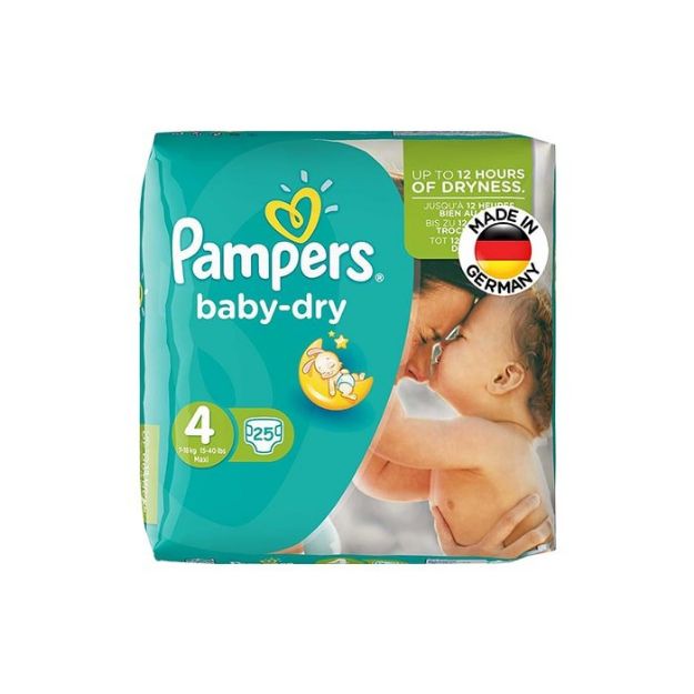 پوشک سایز ۴ پمپرز مدل baby dry بسته ۲۵ عددی - Pampers Baby Dry Size 4 Diaper 25 Pcs