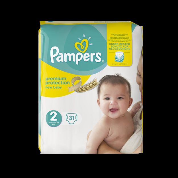 پوشک سایز ۲ پمپرز مدل Premium بسته ۳۱ عددی - Pampers Premium Size 2 Diaper 31 Pcs