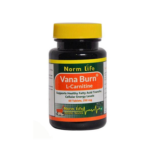 قرص ال کارنیتین وانا برن 1000 میلی گرم نورم لایف 60 عدد - Norm life Vana Burn 1000 mg L-carnitine 60 Tabs