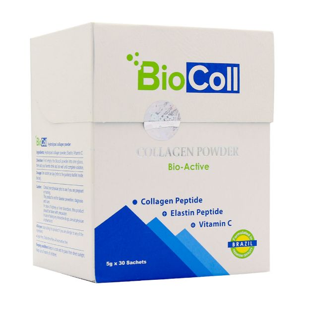 ساشه کلاژن هیدرولیز شده بایوکل 30 عدد - Biocoll Collagen Powder 30 Sachets