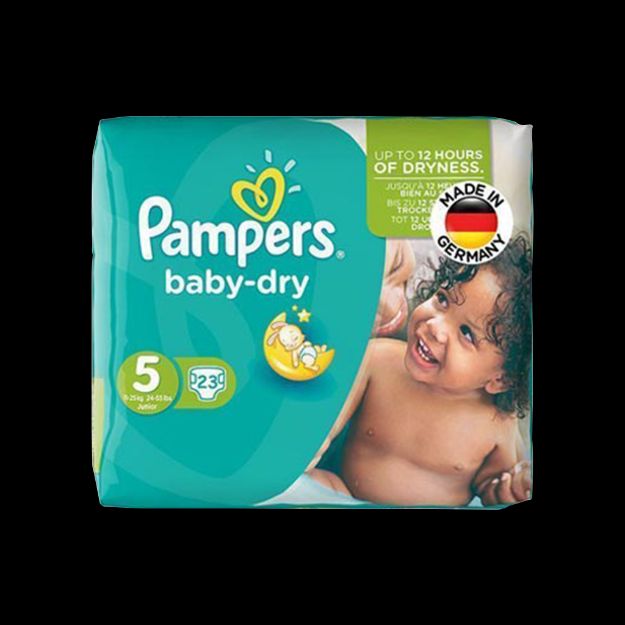 پوشک سایز ۵ پمپرز مدل baby dry بسته ۲۳ عددی - Pampers Baby Dry Size 5 Diaper 25 Pcs