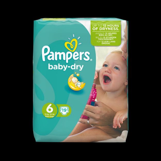 پوشک سایز ۶ پمپرز مدل Baby Dry بسته ۱۹ عددی - Pampers Baby Dry Size 6 Diaper 19 Pcs