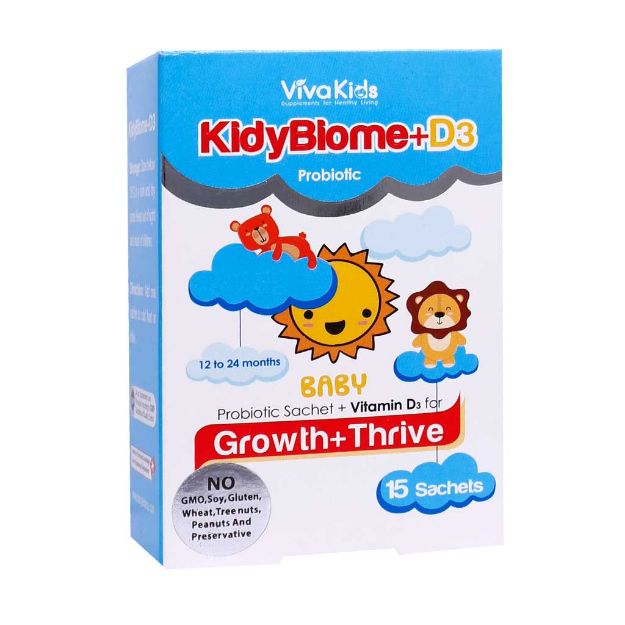 ساشه کیدی بیوم پلاس ویتامین D3 ویوا کیدز 15 عدد - Viva Kids Kidy Biome and Vitamin D3 15 Sachets