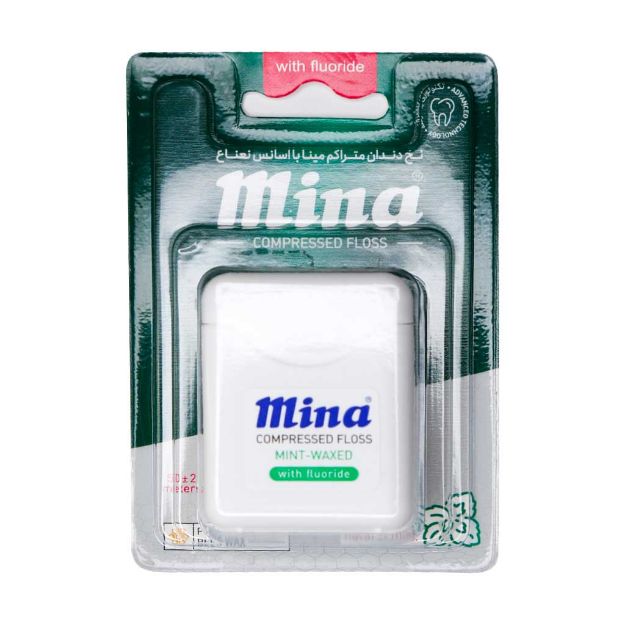 نخ دندان مینا با اسانس نعنا ۵۰ متر - Mina Waxed Dental Floss 50 m