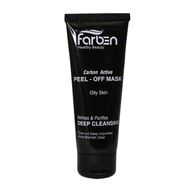 ماسک زغال صورت همراه با کربن فعال فاربن 75 میلی لیتر - Farben Deep Cleansing Carbon Active 75 ml