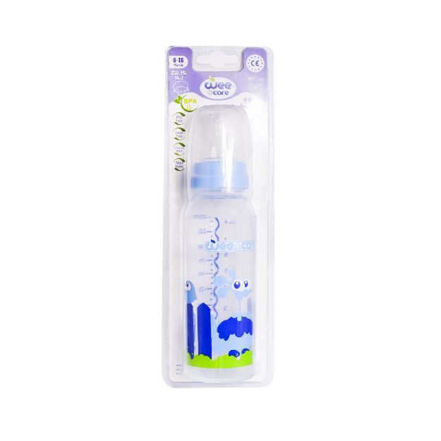 شیشه شیر 250 میلی لیتر وی کر کد 326 - Weecare Glass Baby 250 ml Code 326