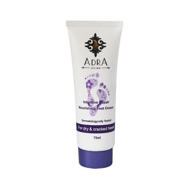 کرم ترک پا آدرا حاوی عصاره آلوئه ورا و بابونه 75 میلی لیتر - Adra Intensive Repair Nourishing Foot Cream