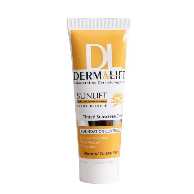 کرم ضد آفتاب SPF50 پوست خشک و معمولی درمالیفت 40 میلی لیتر - Dermalift Sunlift SPF50 Sunscreen Cream for Normal to Dry Skin 40 ml