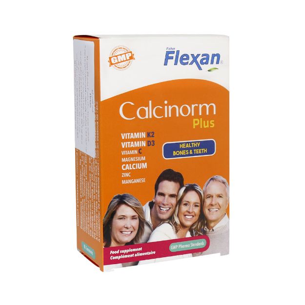 قرص کلسی نورم پلاس فیشر فلکسان 60 عدد - Fisher Flexan Calcinorm Plus 60 Tablets