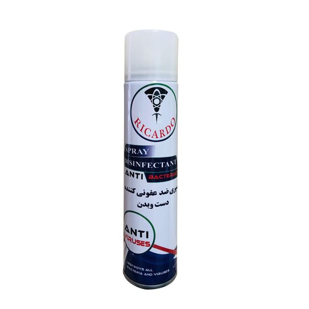 اسپری ضد عفونی کننده دست و بدن ریکاردو 300 میلی لیتر - Ricardo Disinfectant Anti Bacterial Spray 300 ml