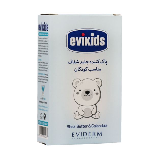 پن شفاف غیر صابونی کودک اویکیدز اویدرم 100 گرم - Eviderm Evikids Face And Body Baby Syndet 100 g