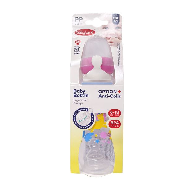 شیشه شیر بیبی لند کد 305 مناسب 6 تا 18 ماه 240 میلی لیتر - Baby Land Code 305 Babye Bottle 240 ml